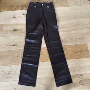 THE KRIPT - Wide Leg Vegan Woffie Pants in Brown